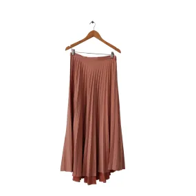 Mango Blush Pink Pleated Satin Long Skirt | Gently Used |