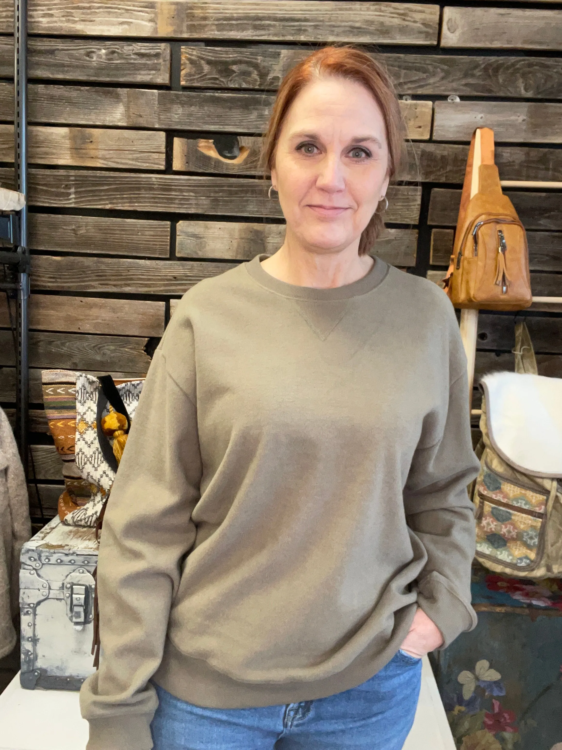 Marina Brushed Rib Sweatshirt