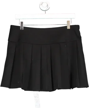 Miss Selfridge Black Pleated Mini Skirt UK 14