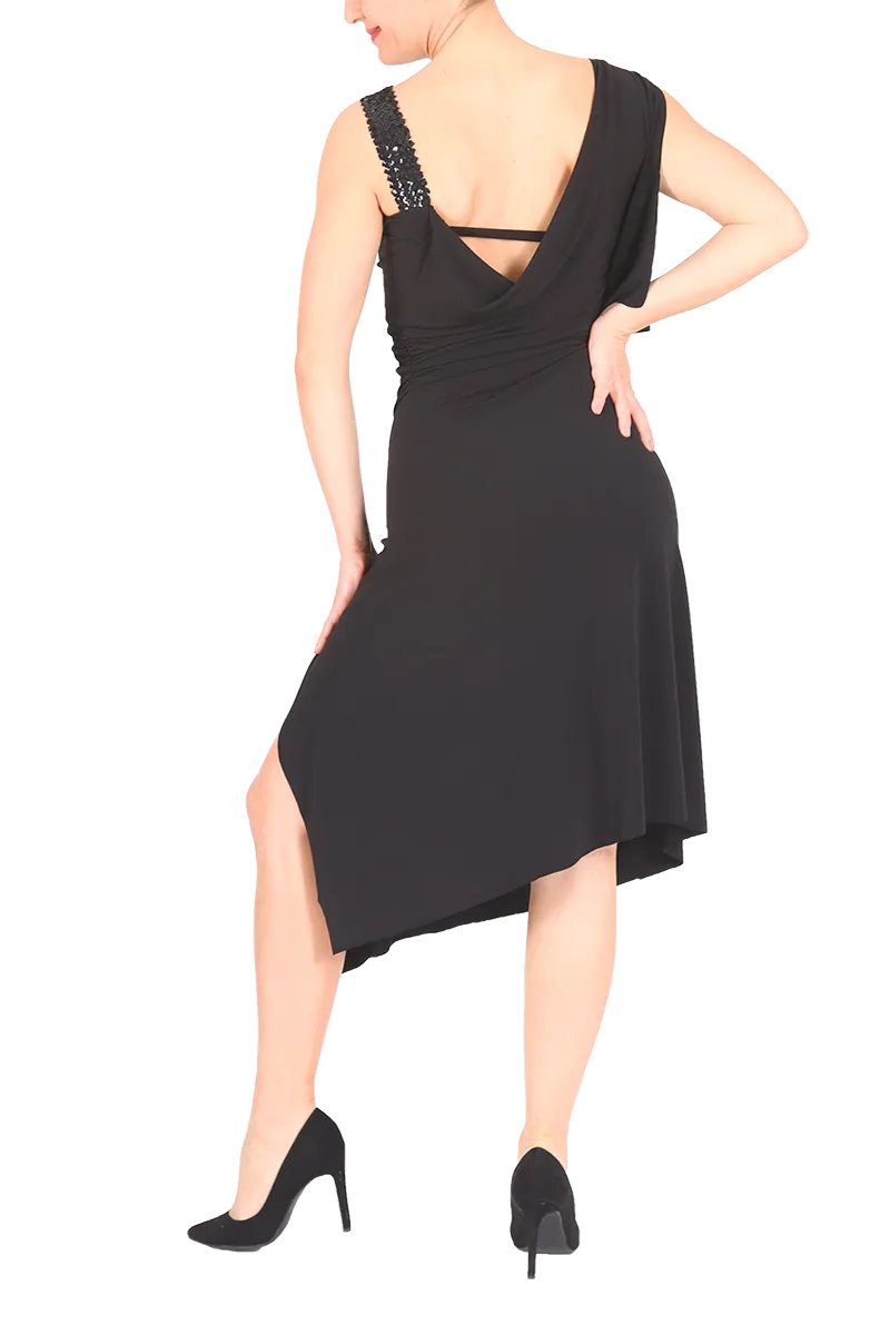 One-shoulder Asymmetric Tango Dress