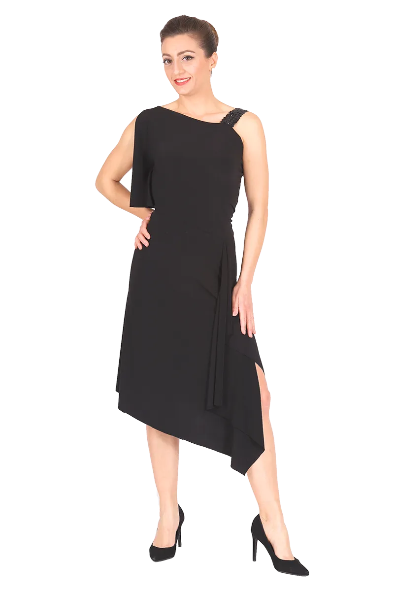 One-shoulder Asymmetric Tango Dress