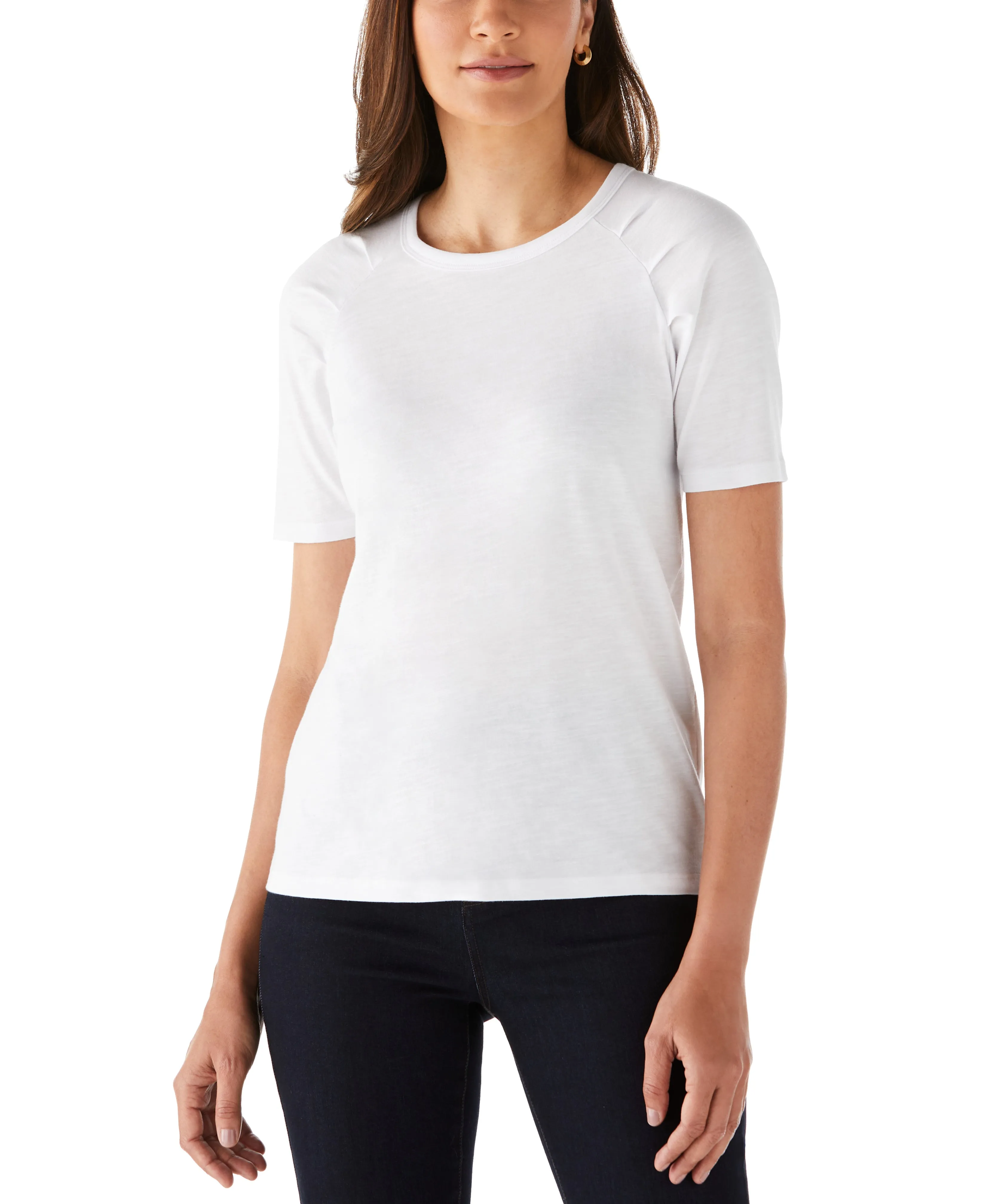 Pleated Raglan Sleeve Tee