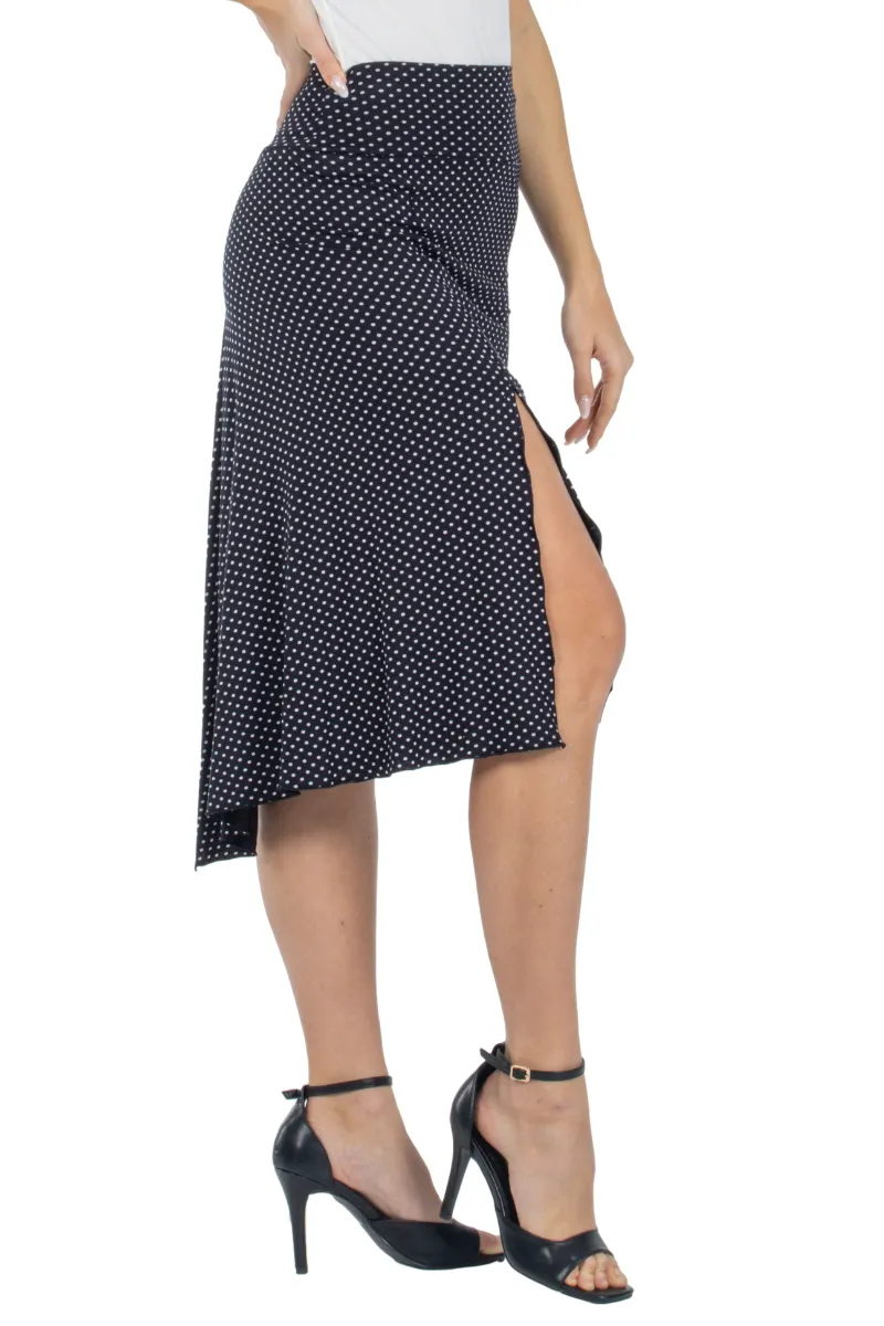 Polka Dot Skirt With Back Movement