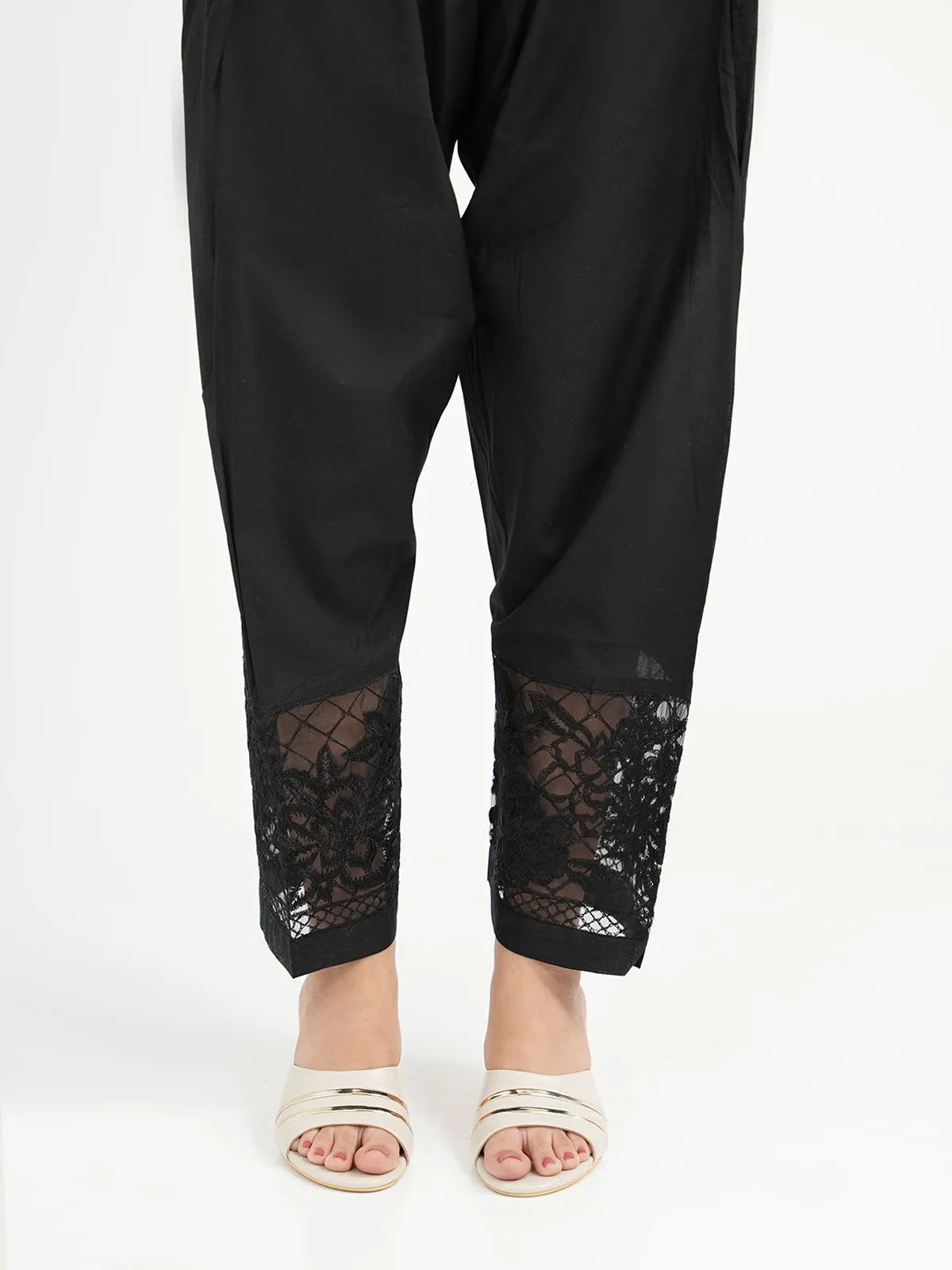 "GRAEME" Straight Embroidered Trouser