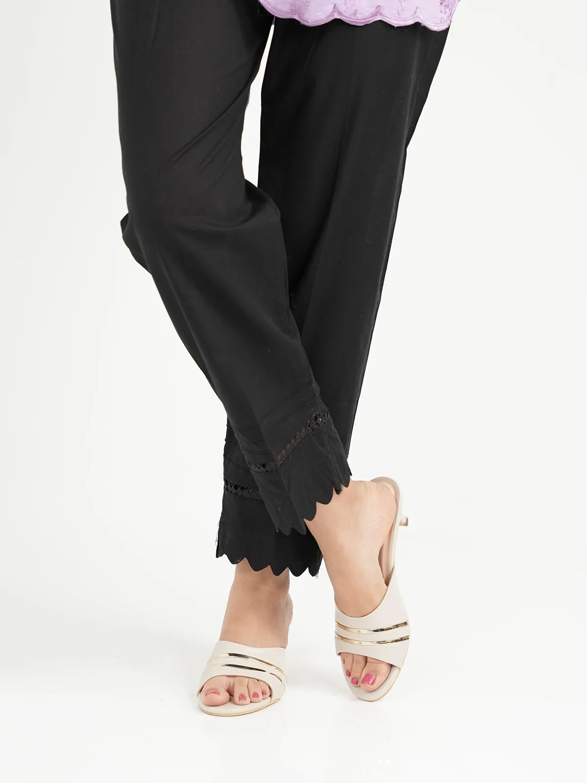 "GRETCHEN" Straight embroidered Trouser