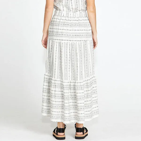 Riley Maxi Skirt - Mono Stripe