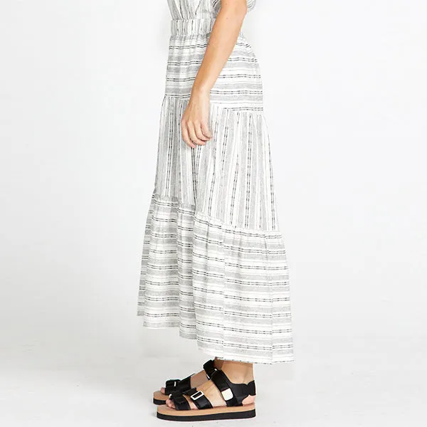 Riley Maxi Skirt - Mono Stripe