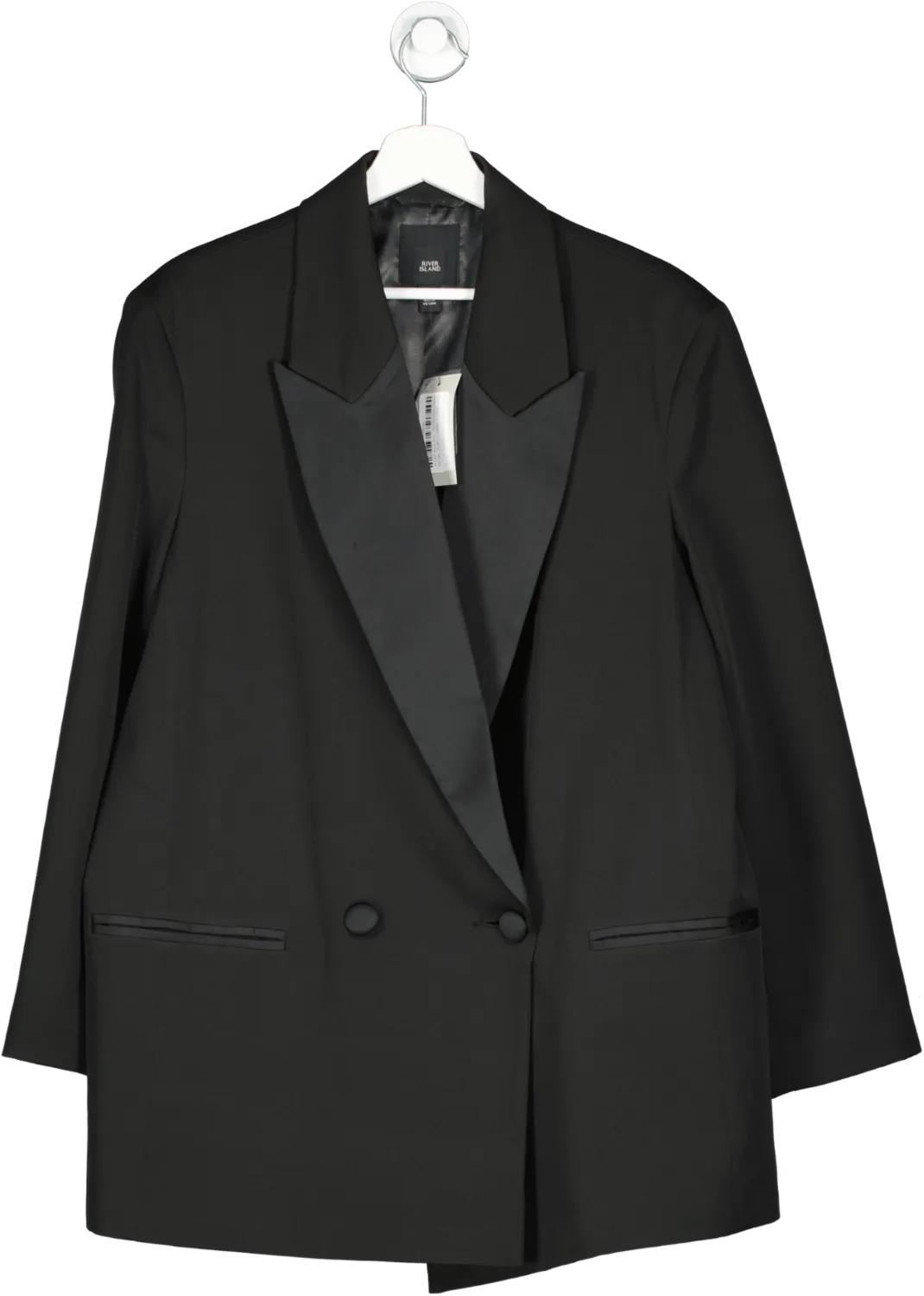 River Island Black Oversized Blazer UK 12