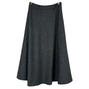 'S Max Mara Grey Wool Maxi Skirt XXS