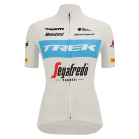 Santini Womens Trek-Segafredo Fanline Jersey - White/Blue