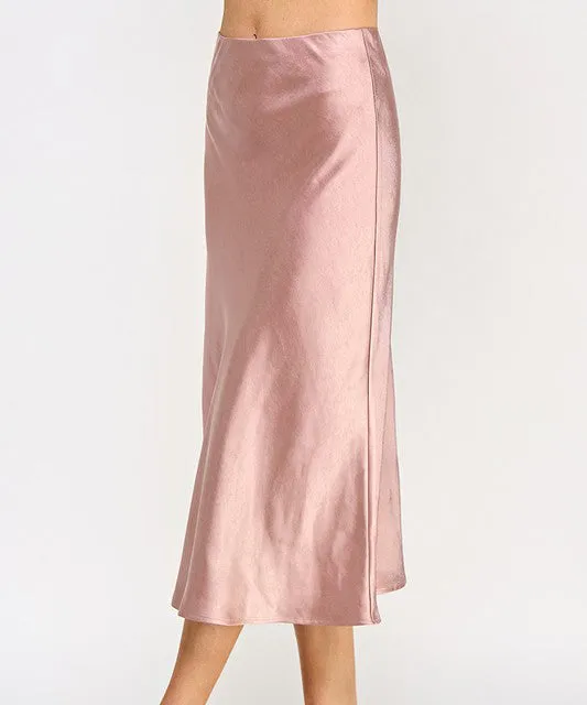 Satin Skirt - Mauve