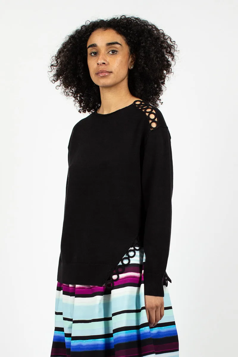 Shoulder Detail Jumper Black