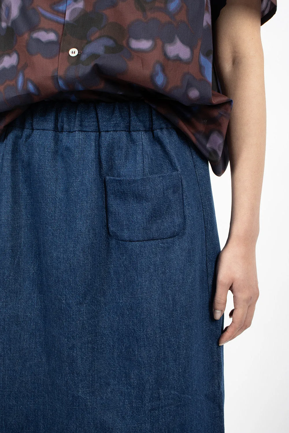 Simple Skirt Blue Denim