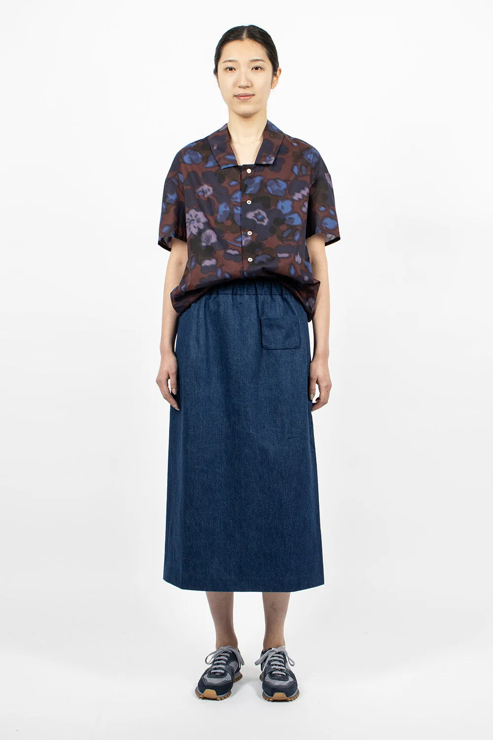 Simple Skirt Blue Denim