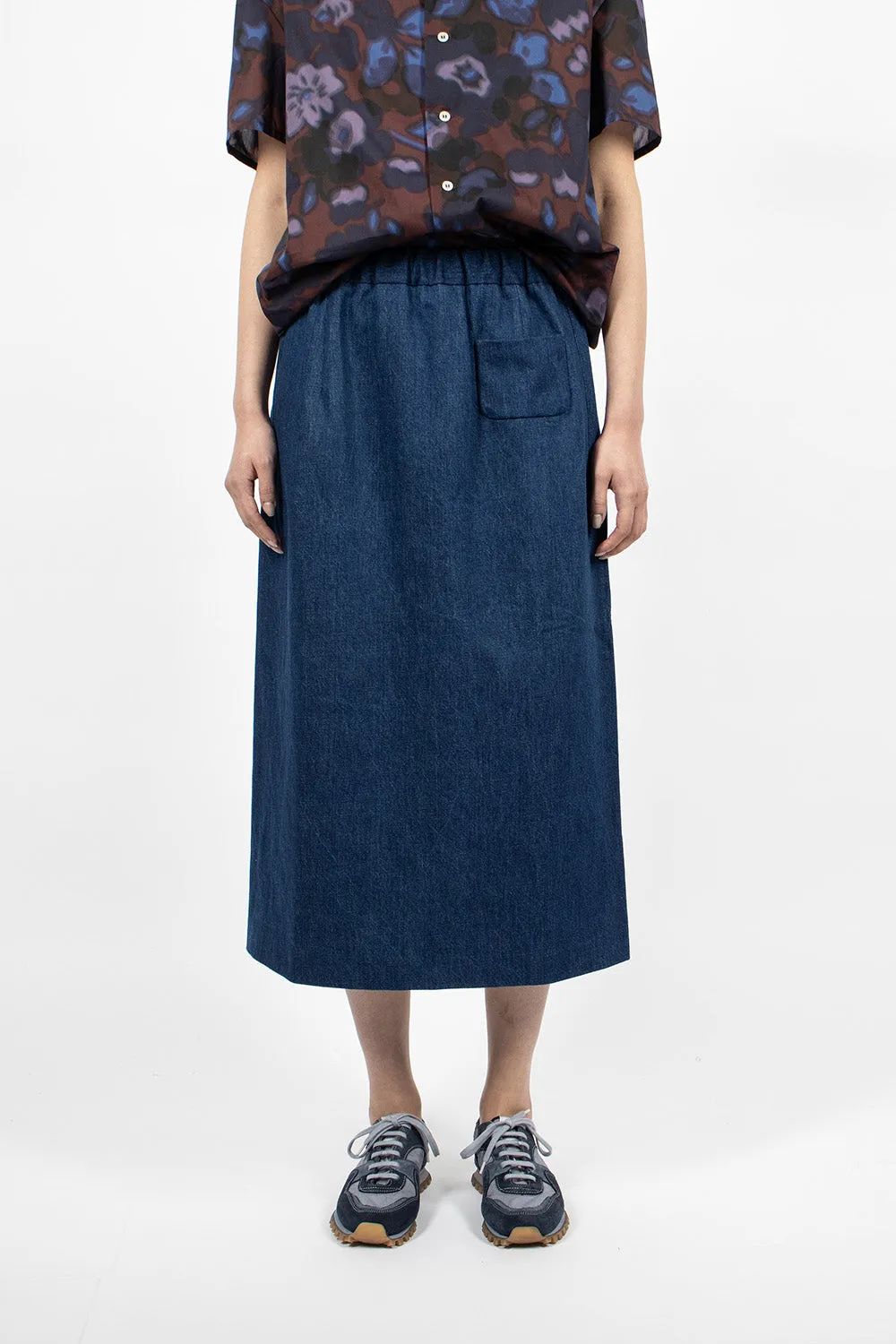 Simple Skirt Blue Denim