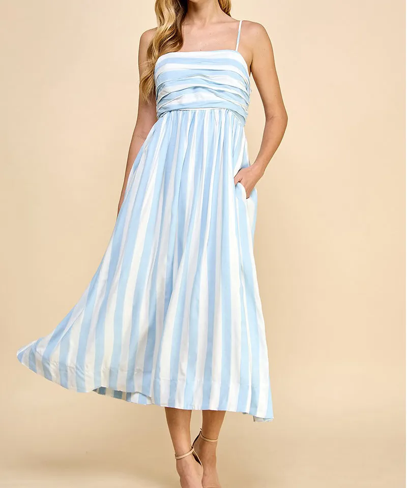 Stripe Dress - Light Blue