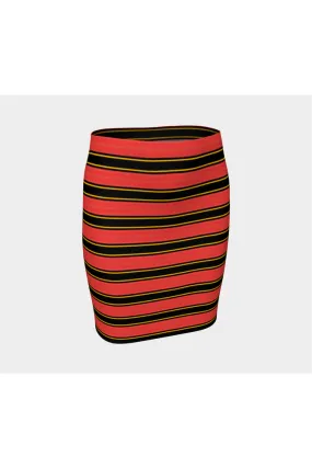 Sultry Stripes Fitted Skirt