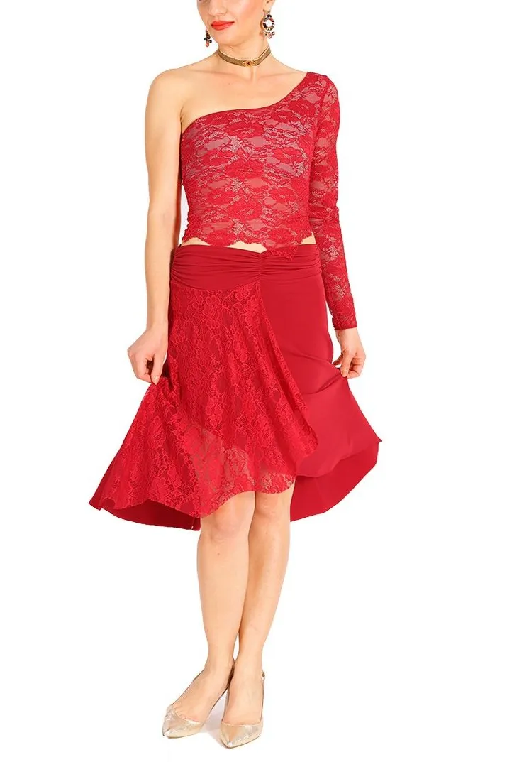 Tango Skirt with Lace Panel