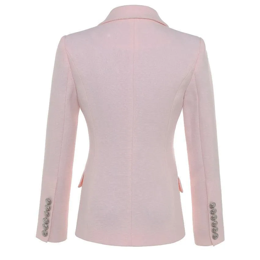 The Conscientiousness Pink Blazer Women - Formal-Business - Plain-Solid