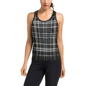 TRP Twisted Patterns 06: Digital Plaid 01-06A Ladies Designer Racerback Tank Top