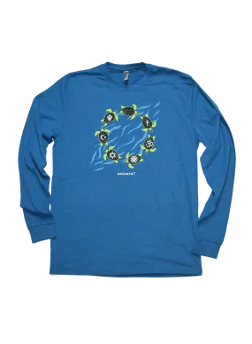 Turtles - Relaxed Fit Heather Blue Long Sleeve T-Shirt*