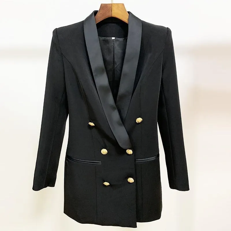 Tuxedo Blazer Dress- Double Breasted