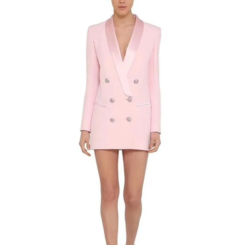 Tuxedo Blazer Dress- Double Breasted