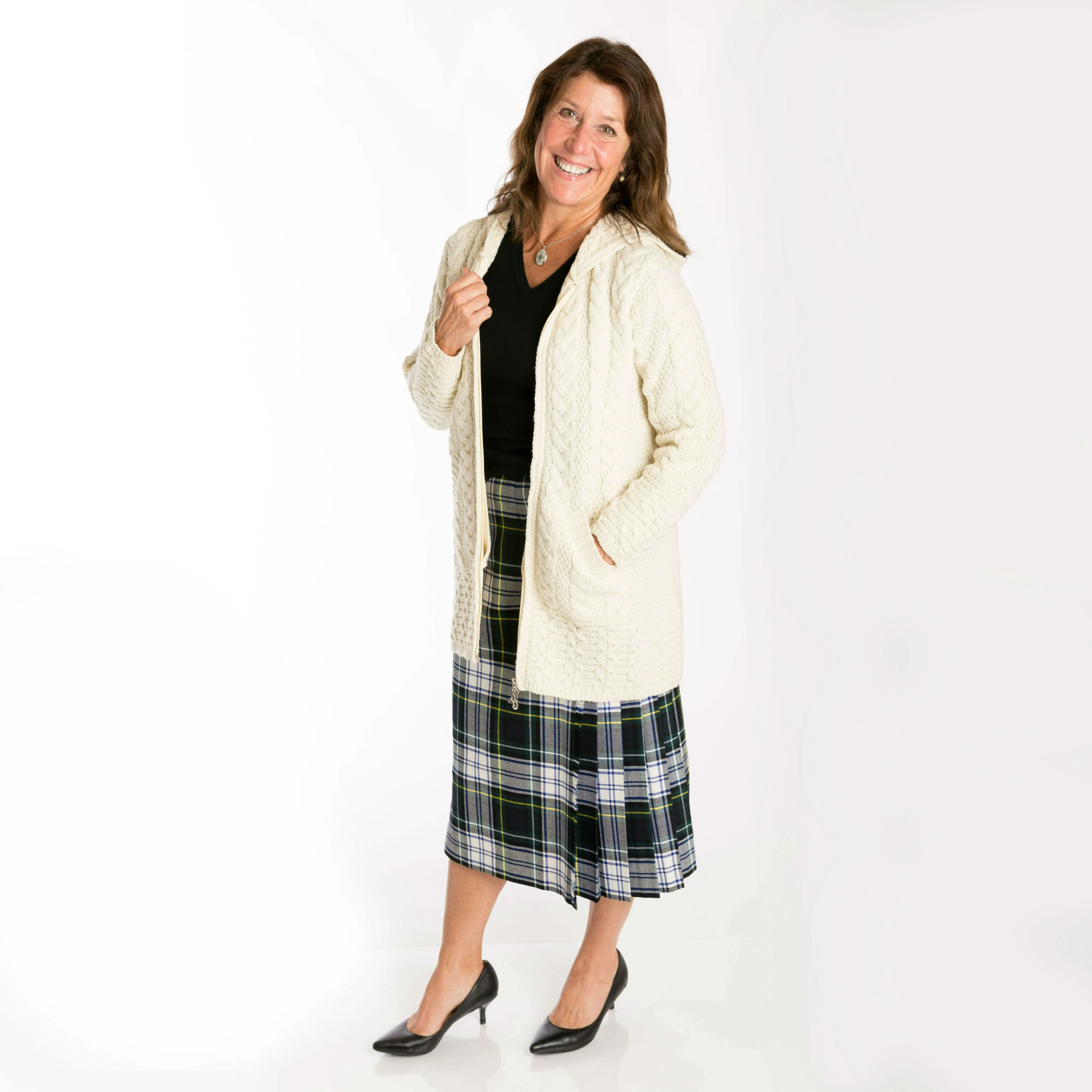 Walking Length Kilt Skirt in Campbell Dress Tartan