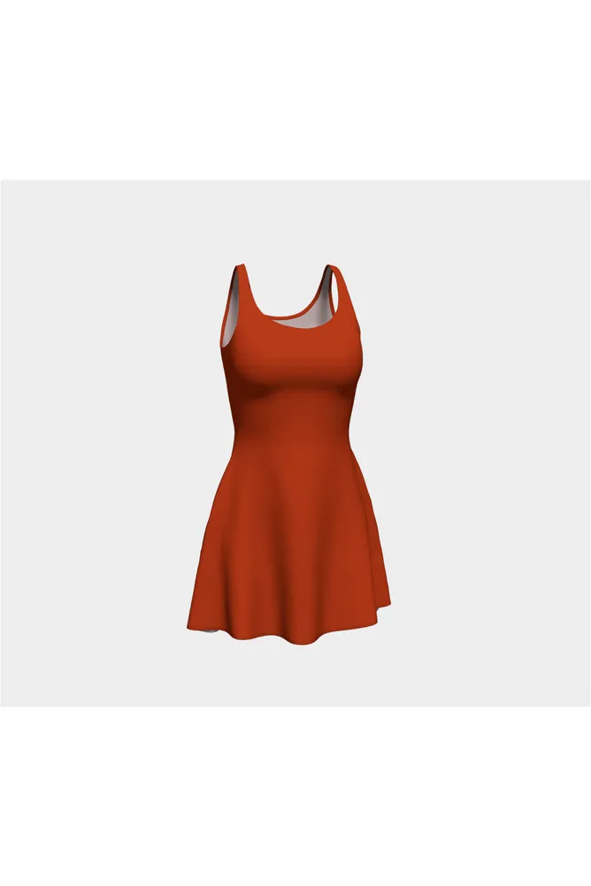 Winter Rust Flare Dress