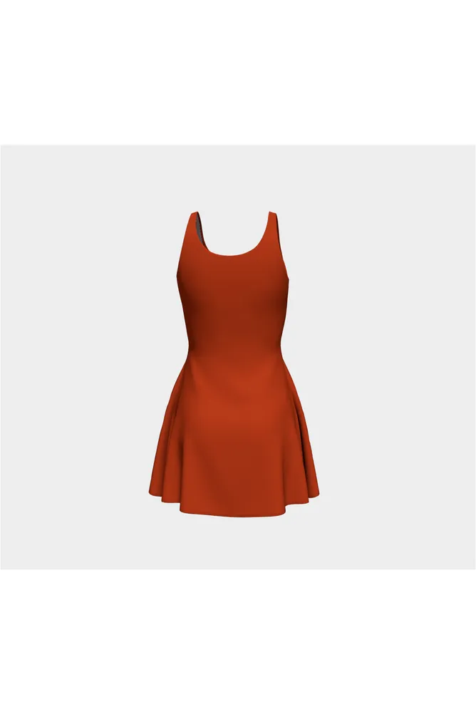 Winter Rust Flare Dress